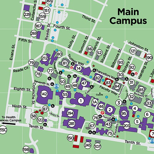 East Carolina University Campus Map PDF Maps | Information | ECU